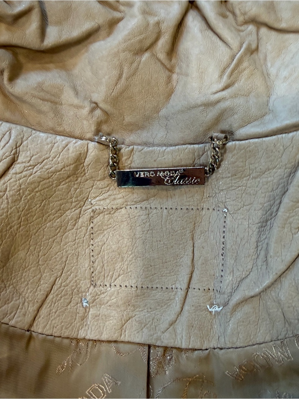 Vintage VERO MODA Genuine Pigskin Leather Jacket XS/S Avant Garde Y2K - Picture 9 of 12
